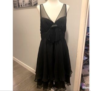 Vintage Betsey Johnson Silk Chiffon Bow Dress